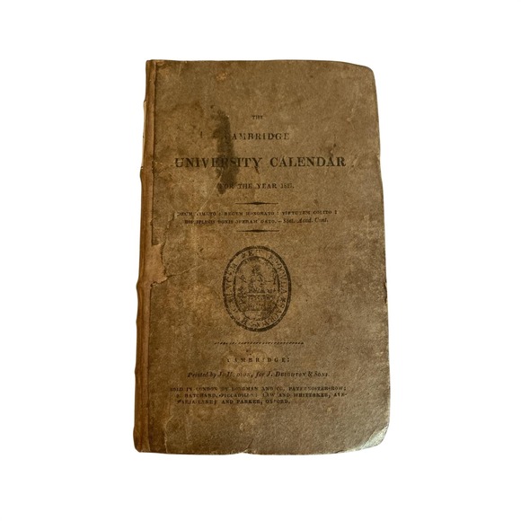 Other - Antique 1817 The Cambridge University Calendar Original Hardcover Book
